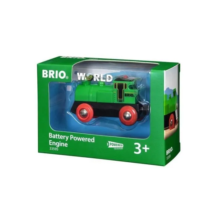 Locomotive à pile bi-directionnelle verte BRIO - Circuit de train en bois - Ravensburger - Dès 3 ans-4