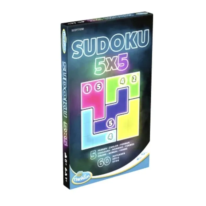 Jeu de société - ThinkFun - Sudoku 5X5 - 60 défis - 25 jetons magnétiques - À partir de 8 ans-0