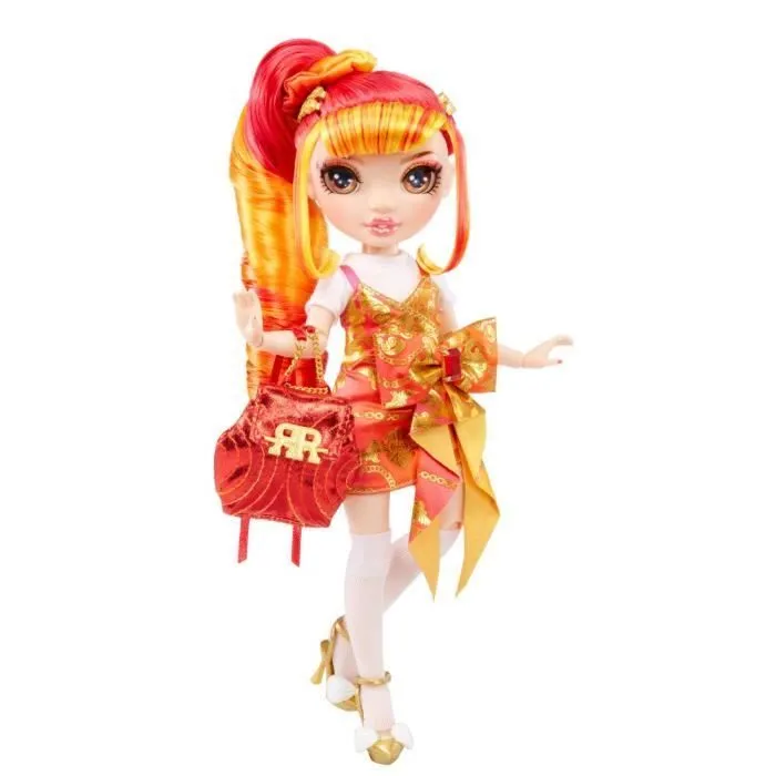 Rainbow High Junior High S3 - Poupée Mannequin Arc-en-Ciel 22cm - Laurel Devious (Orange)-3