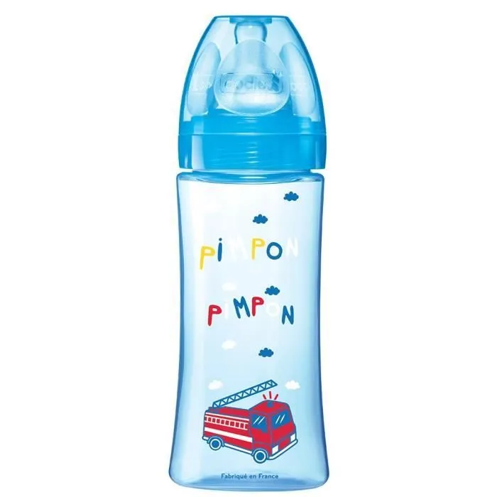 Biberon Dodie Initiation+ Anti-Coliques 3 Vitesses Bleu Pompier 330ml-1
