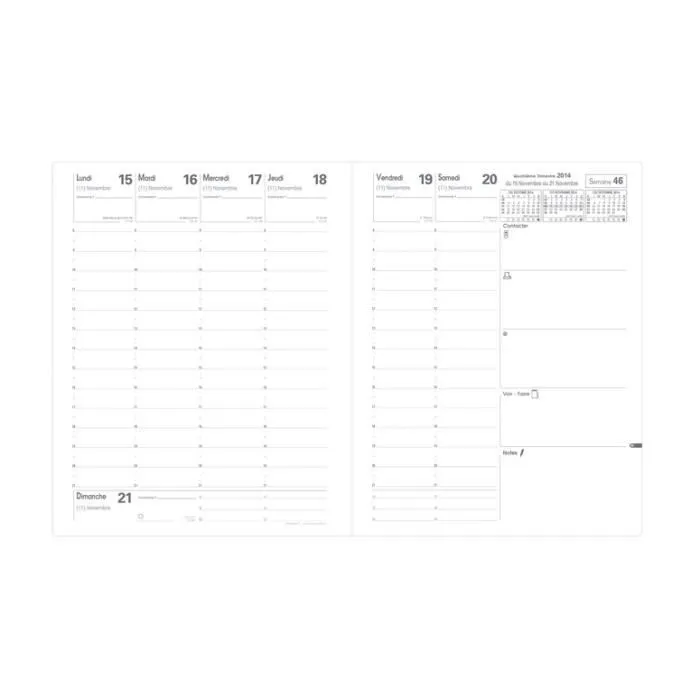Recharge Agenda 2014 - Quo Vadis - Blanc - 21 x 27 cm - Adulte - Mixte-0
