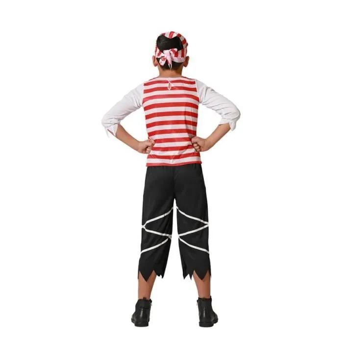 Déguisement pirate casse-cou rayé - ATOSA - Garçon 7-9 ans - Multicolor - Coiffe, chemise, pantalon-2