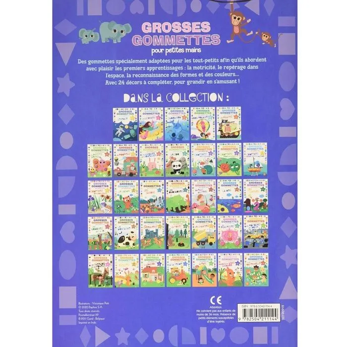 Piccolia - Grosses gommettes Mamans et bébés animaux - DAPHNE-1