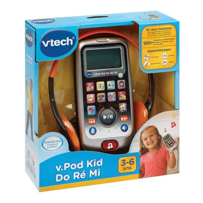 Lecteur musical éducatif V.Pod Kid Do, Ré, Mi de VTECH pour enfants de 3 à 6 ans-3
