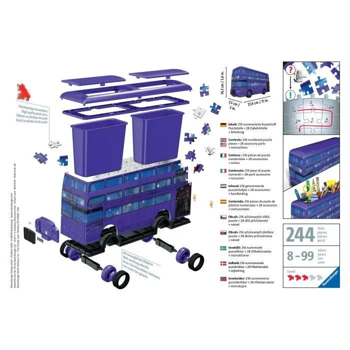 Puzzle 3D Magicobus Harry Potter - Ravensburger - Véhicule 216 pièces - Sans colle - Dès 12 ans-4