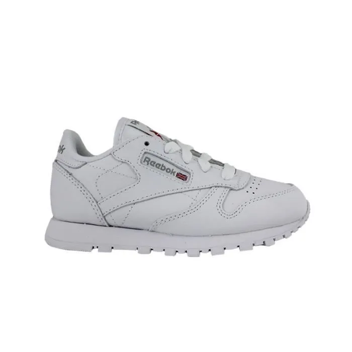 Basket Reebok Classic Leather Cadet - ZZYSH - Blanc - Enfant - Garçon - Cuir - Plat - Lacets-1