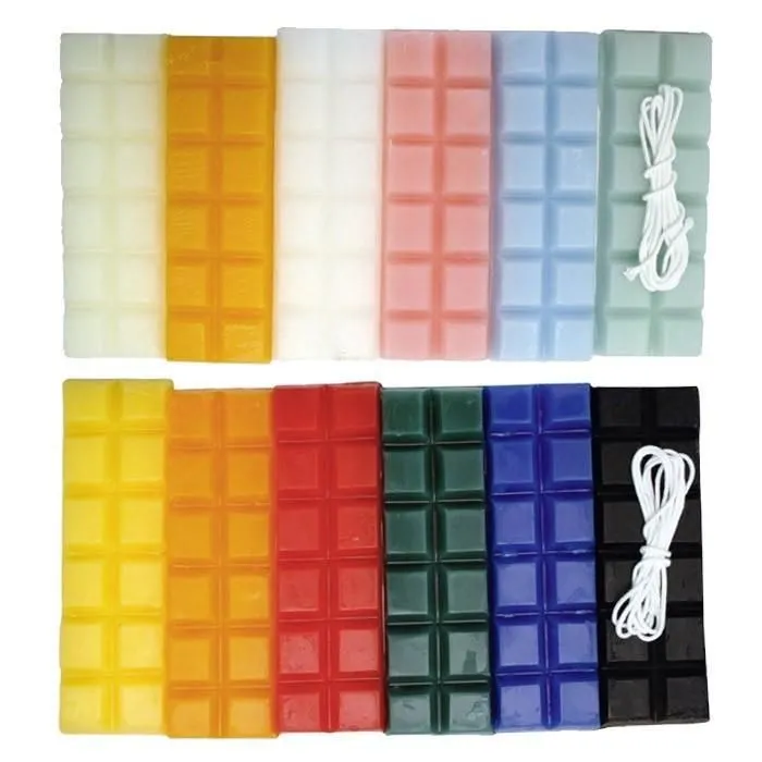 Cire à bougie 12 couleurs 480 g + 2 mèches - Eté-0