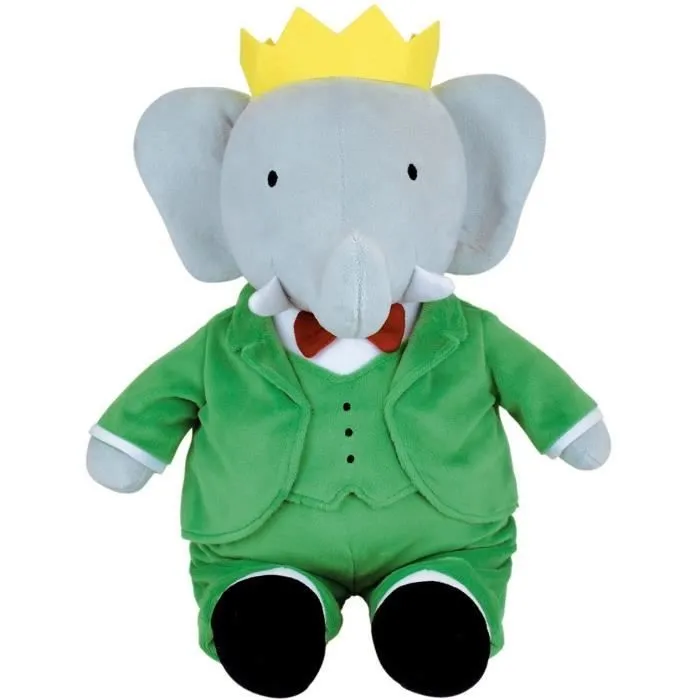 Peluche - JEMINI - Peluche Éléphant Babar +/- 40 cm - En peluche douce - Idéale pour créer des histoires et décorer la chambre !-2
