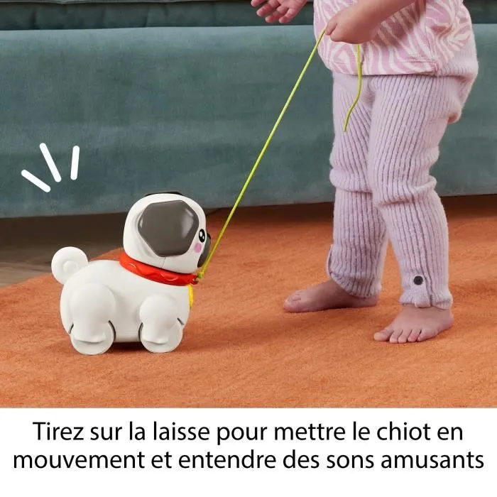 Fisher-Price-Mon Carlin à Promener-Jouet à tirer pour bébé HTW94-3