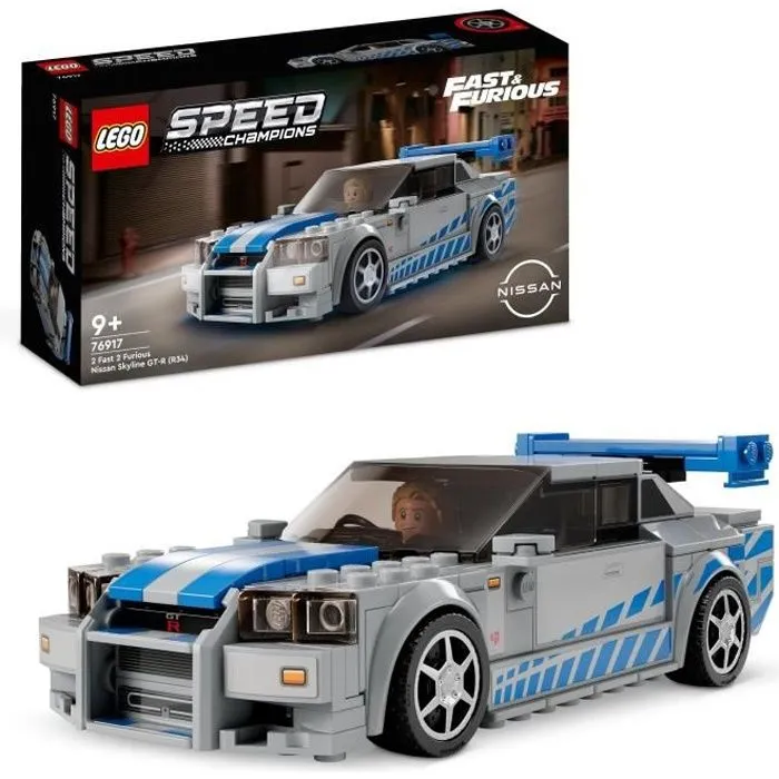 LEGO Speed Champions 76917 Nissan Skyline GT-R (R34) 2 Fast 2 Furious, Maquette de Voiture-0