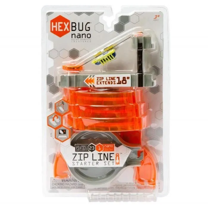 Set de démarrage pour circuit - HEXBUG - 477-2087 - 23 pièces - Tyrolienne 40 cm - Robot insecte 2 cm-1