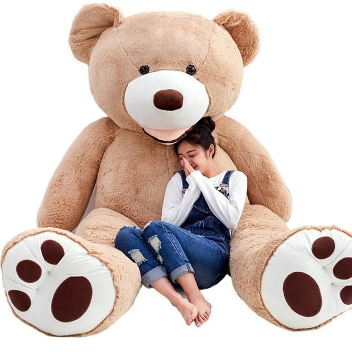 YunNasi 130cm Nounours Géant Peluche Grosse Ours XXL Grand Animal-3