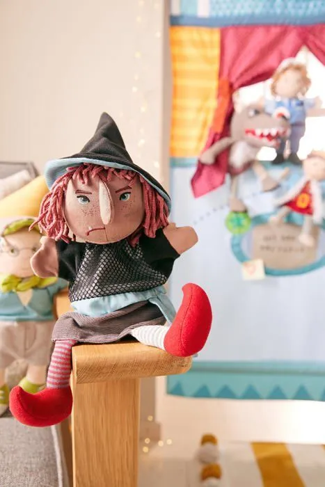 Poupee Haba - Marionnette Sorciere Hella - Jouet en Peluche - Enfant - Imagination - Jeu de role - 18 Mois-1