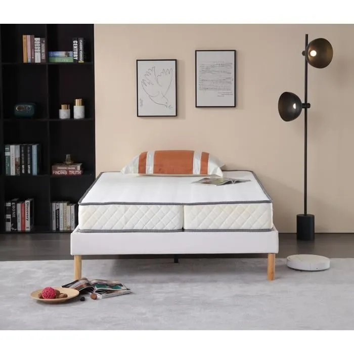 Matelas Clic Clac 140x190 cm Mousse Poli Latex 15 cm Épaisseur Soutien Ferme avec Oreiller - MATELAS TECHNO CC 15-3