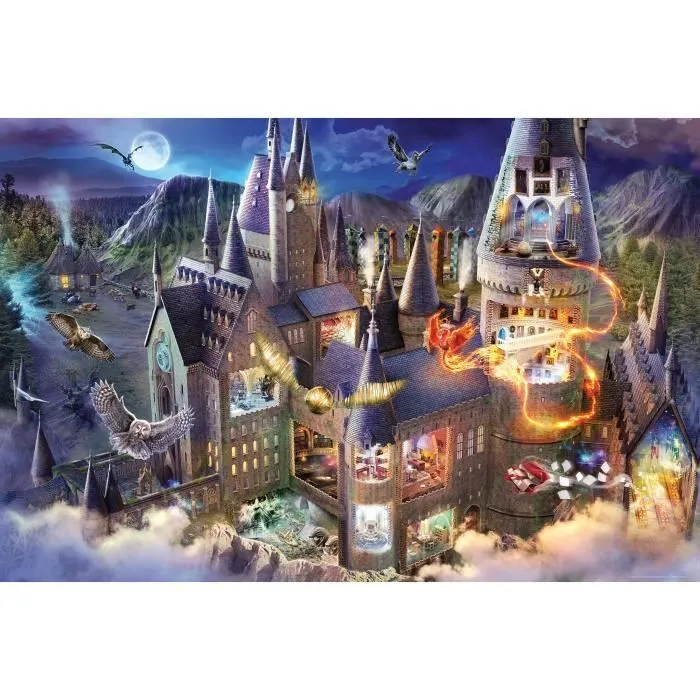 Puzzle 3000 pièces Vue sur le château de Poudlard / Harry Potter, dès 14 ans, 17561, Ravensburger-0