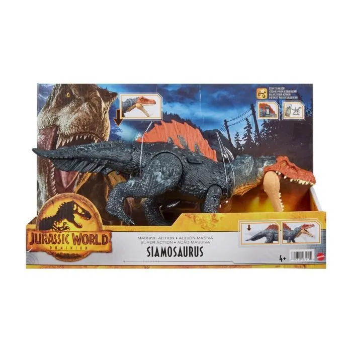 Figurine Jurassic World - MATTEL - Siamosaurus Mega Action - Grande échelle - Contrôle des hanches - 4 ans et +-6