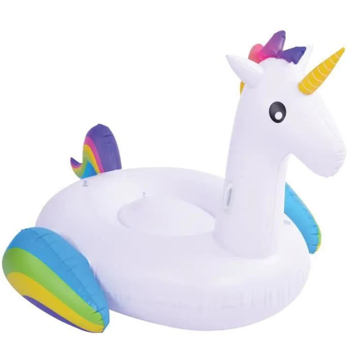 Bouée gonflable - JILONG - Maxi Licorne XL - Vinyle résistant - 218 x 160 x 120 cm-0