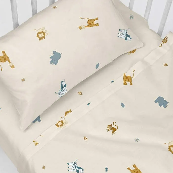 Parure de lit 2 pièces Animals 120x180 cm (Lit Bébé)-0