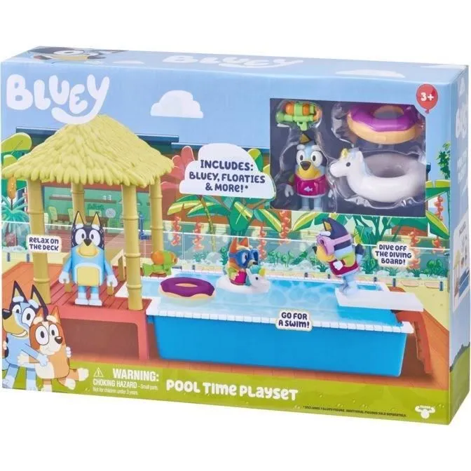 Figurine La Piscine de Bluey - MOOSE TOYS - Playset avec accessoires pour enfants de 3 ans et plus-1