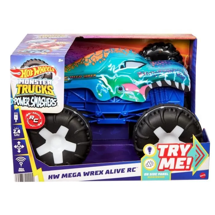 Hot Wheels Monster Trucks-Mega-Wrex-Véhicule télécommandé échelle 1/15 JBD90-4