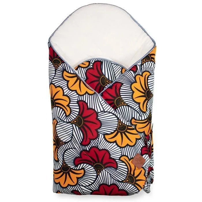 Couverture d'emmaillotage en coton Wax Fleurs de mariage-1
