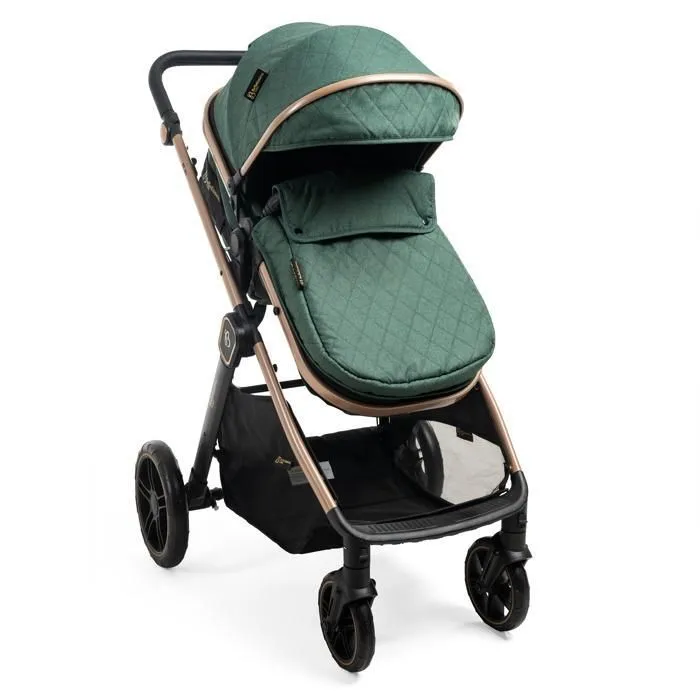 BEBELISSIMO - Poussette combinée trio 3 en 1 - siège auto 0+ IRIS – nacelle – dès la naissance – jusqu’à 22kg  - vert-5
