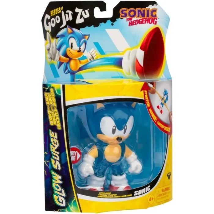 Sonic Glow Surge 13cm - HEROES OF GOO JIT ZU - SONIC - Figurine lumineuse et extensible-2