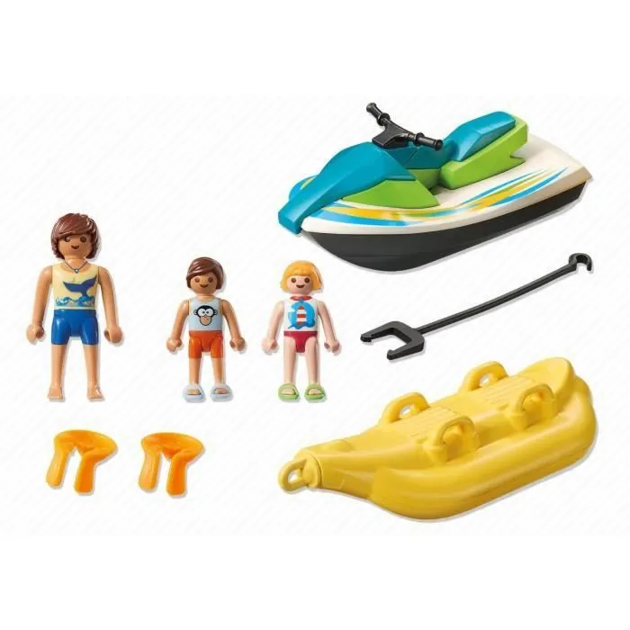 PLAYMOBIL - Summer Fun - Vacanciers avec Jet Ski et Banane - Glisse garantie - Mixte - A partir de 4 ans-2