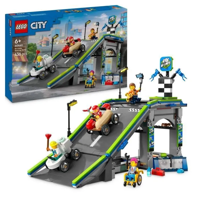 LEGO City 60460 Zéro limite : rampe pour bolides de course - Jeu de construction dès 6 ans-0