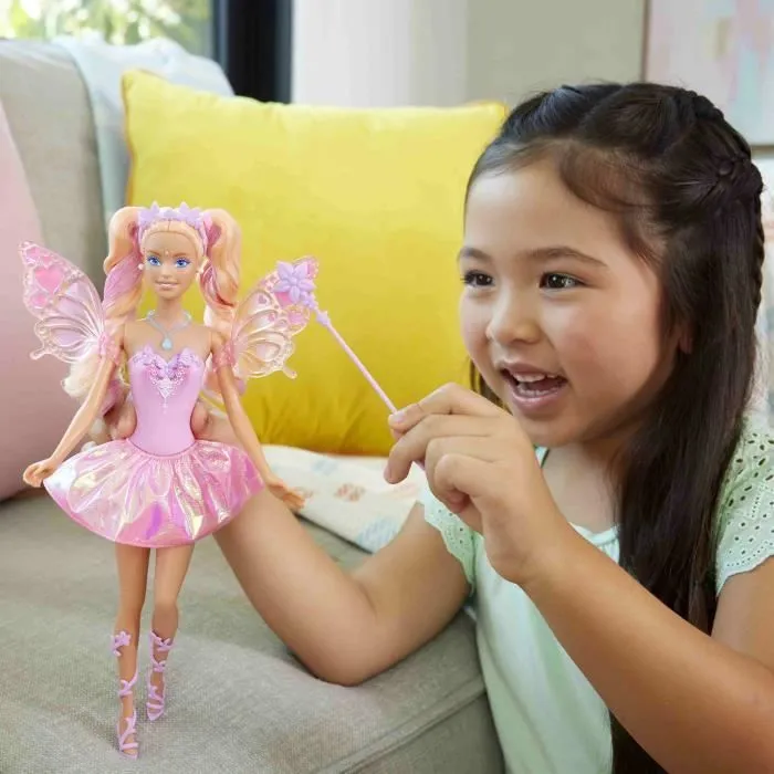 Poupée Barbie Fée-Ailes Et Tenue Avec Changement De Couleur-4