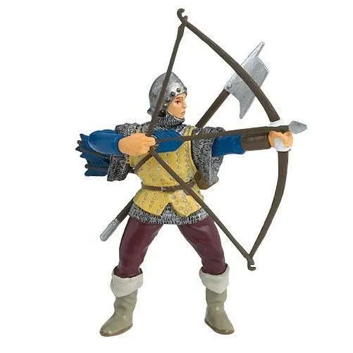 Figurine Archer Bleu PAPO - 8 cm X 10 cm - Pour Enfant dès 3 ans-0