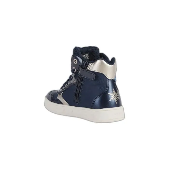 Basket Montante Cuir Geox Skylin - Marine/Platinium-3