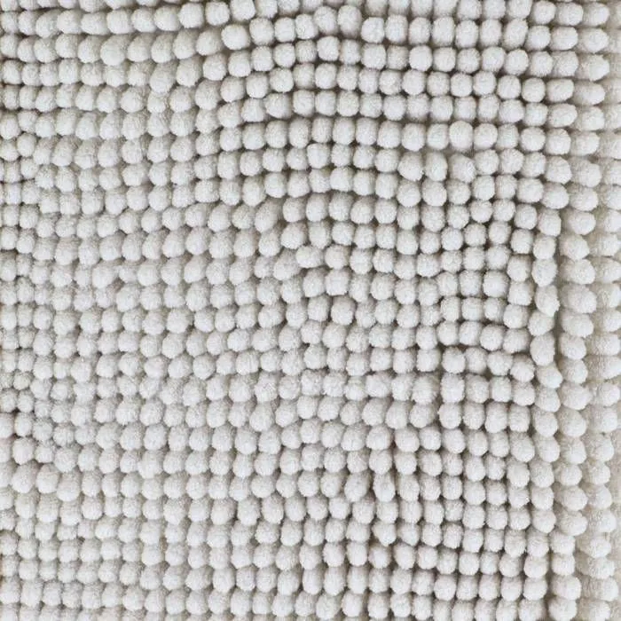 TENDANCE - Tapis de salle de bain Beige en Microfibre Boules 45 x 75 cm-2