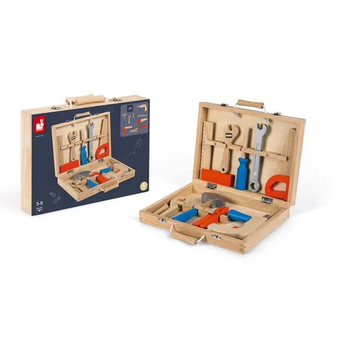 Boite à outils Brico'Kids - JANOD - Dès 3 ans - Bois hévéa-5