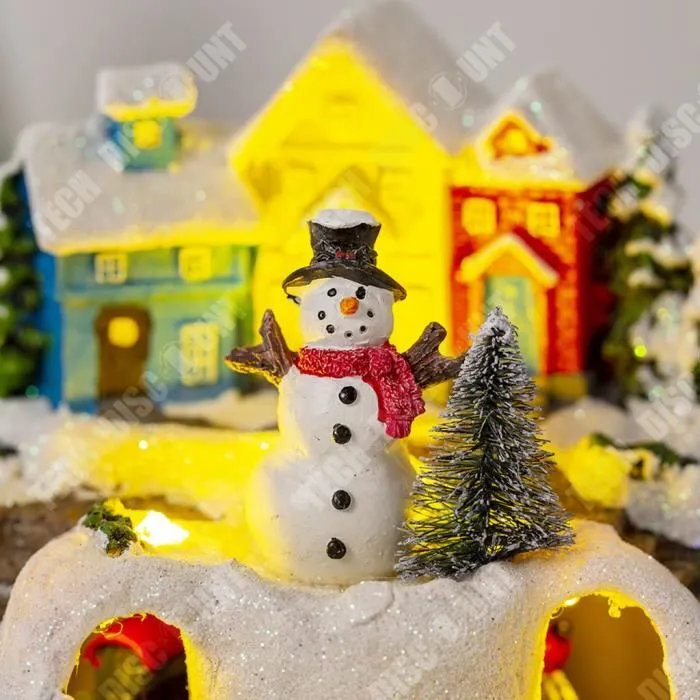Ornements en résine - TD® - Igloo musical lumineux de Noël - 12x11x15cm - Éclairage LED - Décoration intérieure-1
