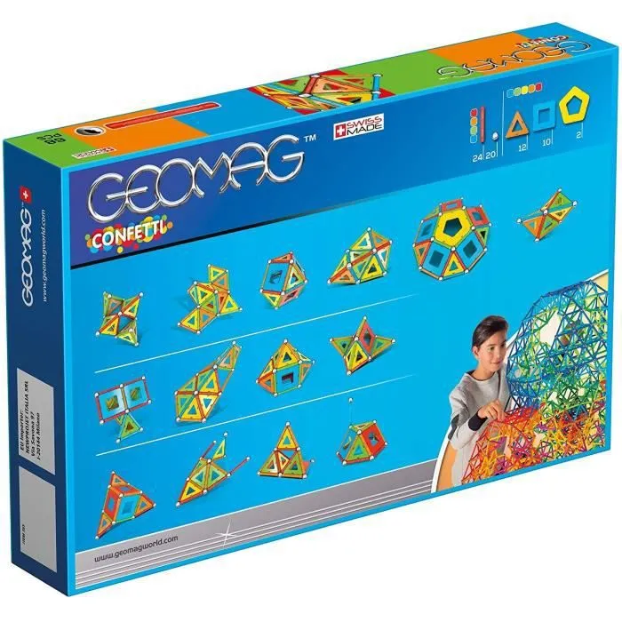 GEOMAG Blocs magnétiques Confetti 68 éléments GEO-355-1