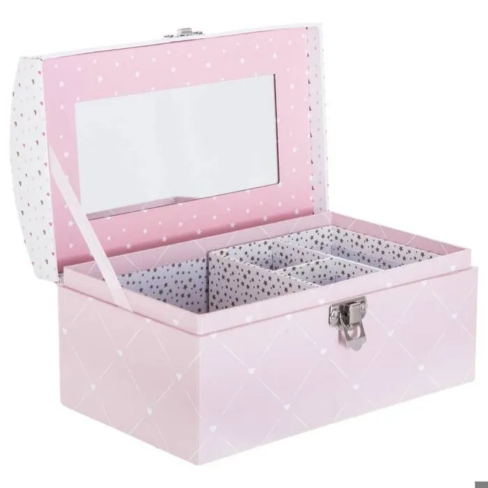 Boîte enfant "Demoiselle" - carton - 20x12 cm - Rose - Atmosphera createur d'interieur-2