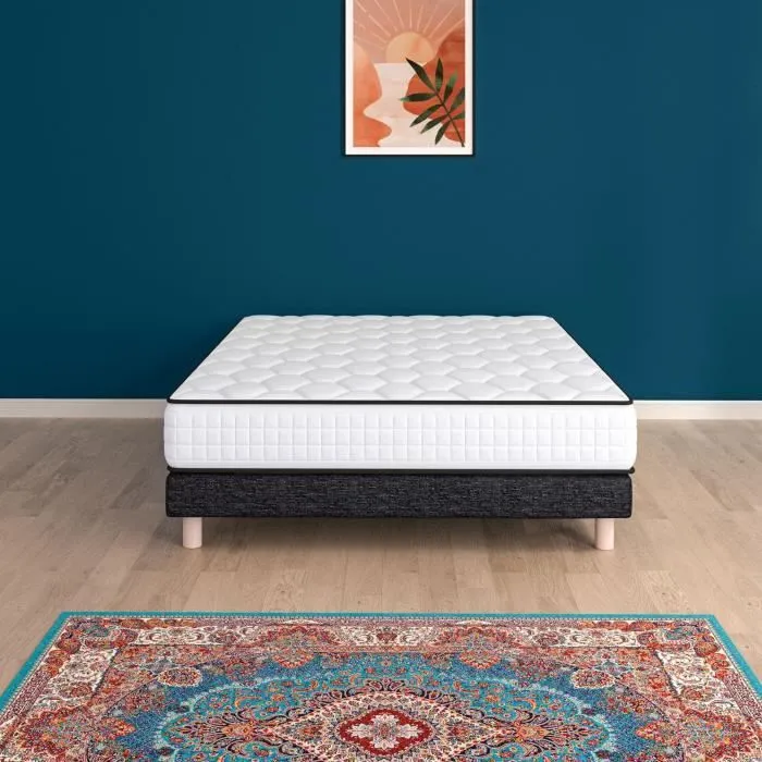 URBAN Collections NEW-YORK Ensemble sommier et matelas 140x190cm - 798 ressorts ensachés-0