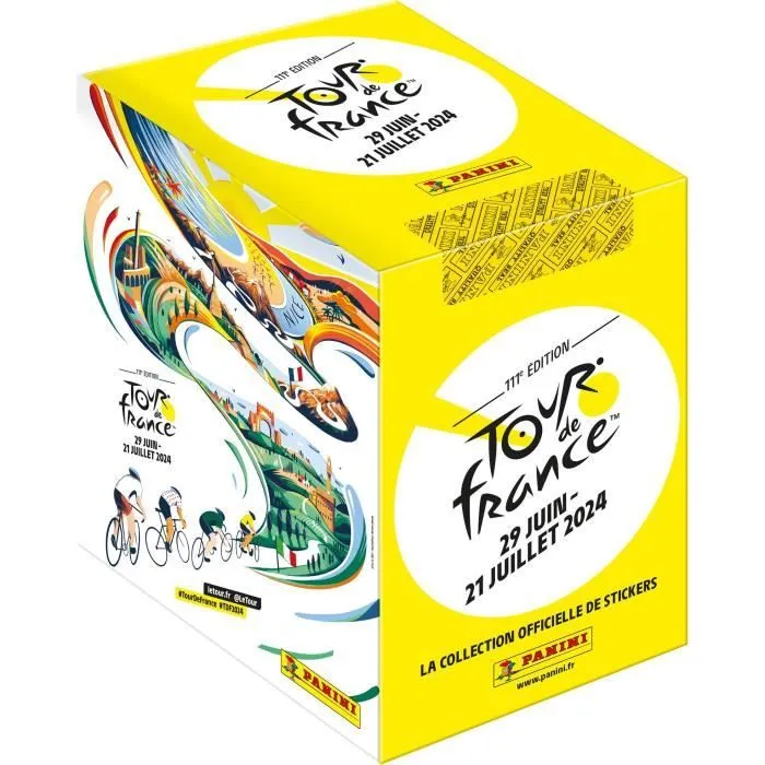 Boîte stickers - PANINI - Collection officielle Tour de France 2024 - Contient 36 pochettes de 5 stickers-0