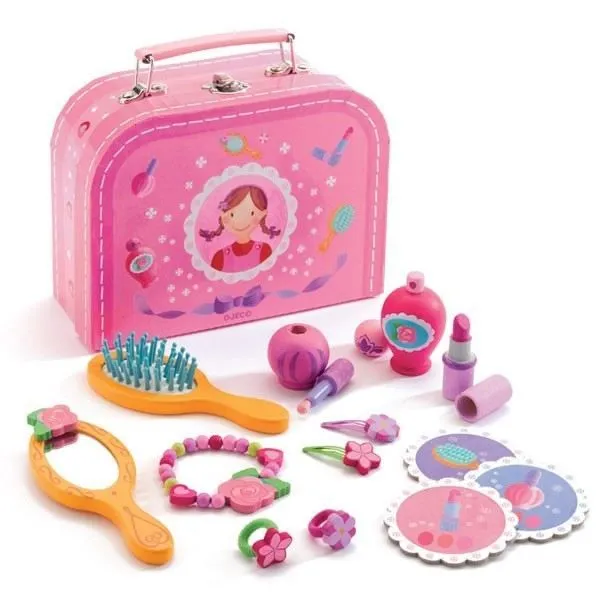 Vanity avec accessoires en bois pour jouer à la Maman dès 4 ans - DJECO-0