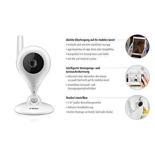 Babyphone vidéo - REER - 80300 - Caméra IP - Vision nocturne - Sans fil-2