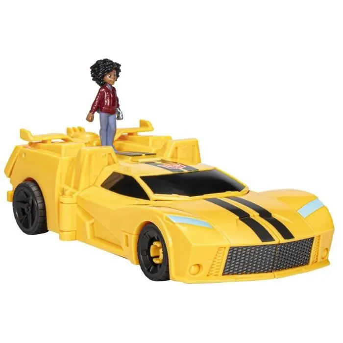 Figurine Transformers EarthSpark Spin Changer Bumblebee et Mo Malto - HASBRO - Bleu - Mixte - A partir de 6 ans-2
