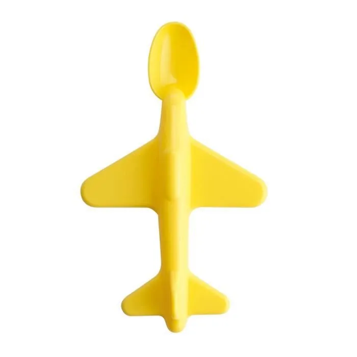 Cuillère bébé Jaune - FORMULA BABY - Design Avion - À partir de 4 mois-0