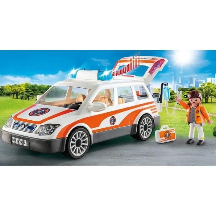 PLAYMOBIL - 70050 - City Life Les Secouristes - Voiture et ambulancier-2