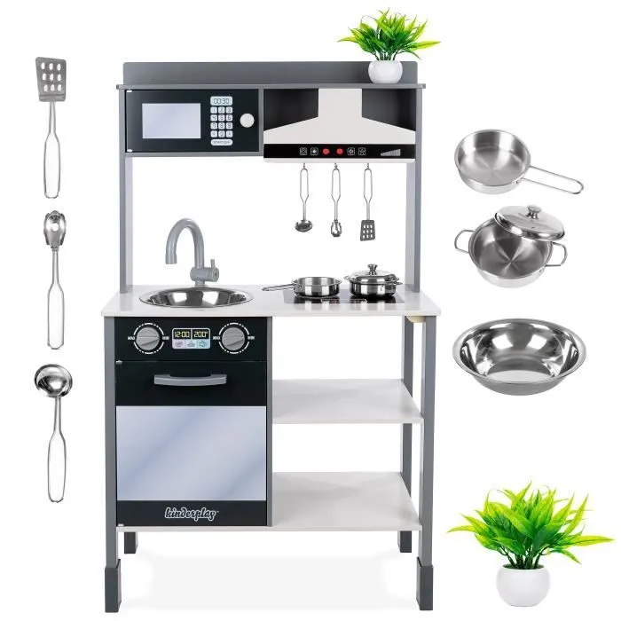 Kinderplay Cuisine Enfant, Cuisine en Bois Enfant - Cuisine en Bois pour Enfants modèles GS0062-0