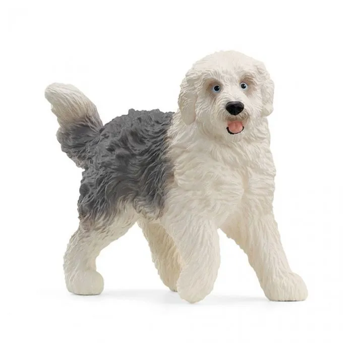 Figurine de chien Bobtail - SCHLEICH - Figurine de chien Bobtail - Jouet - Blanc - Intérieur - Enfant - Mixte-0