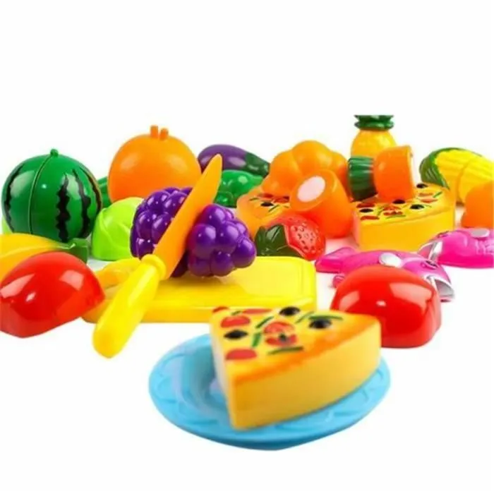 Set de 24pcs jouet de cuisine pour enfants Maison Jouet Set Pizza fruit légume-1