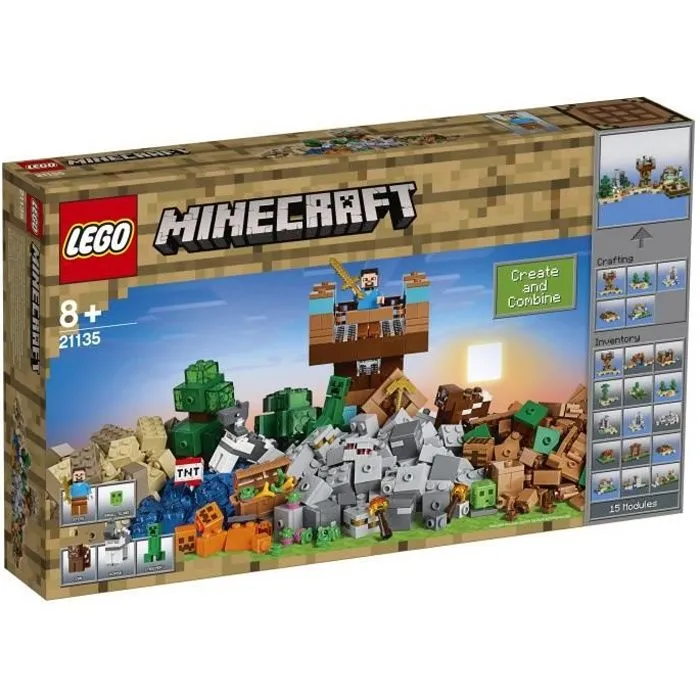 Jeu de construction - LEGO - Minecraft - La Boîte de Construction 2.0 - 717 pièces - A partir de 8 ans-0
