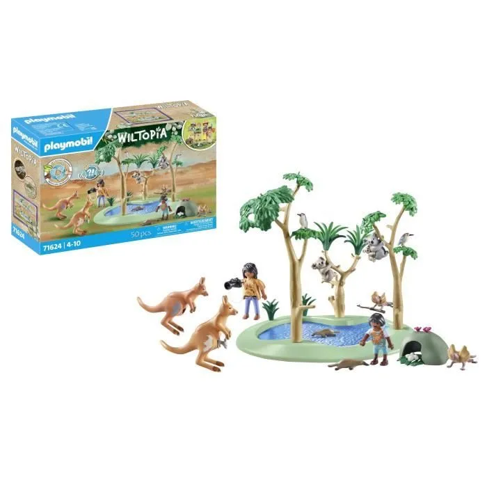 PLAYMOBIL 71624 Explorateurs avec animaux australiens, Wiltopia, 50 pièces, Dès 4 ans-0