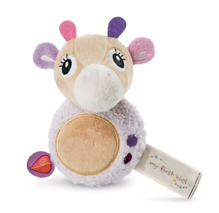 Peluche Nici - 48035 - Griffon Girafe Sasuma 12 cm avec hochet, , Beige-0
